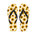 Sunflower Polka Dot Pattern Print Flip Flops