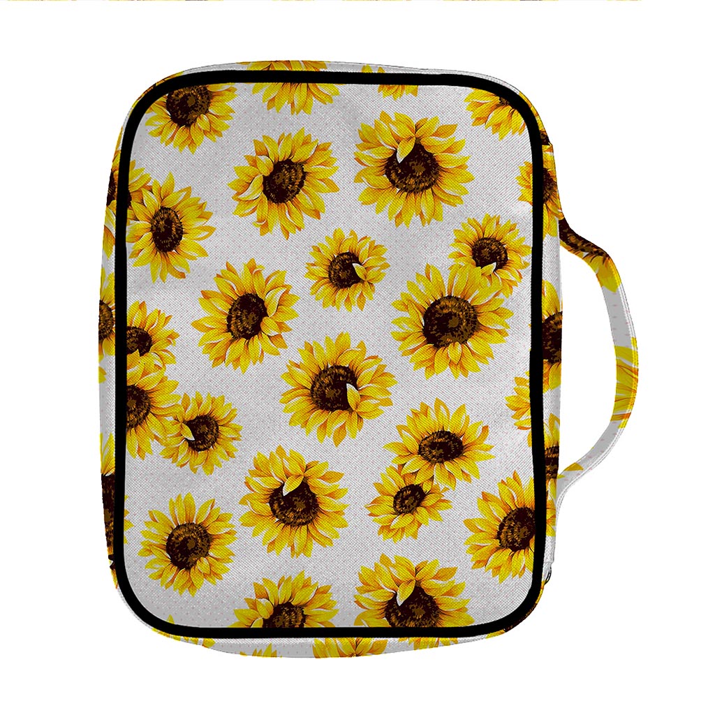 Sunflower Polka Dot Pattern Print Front Pocket Bible Bag