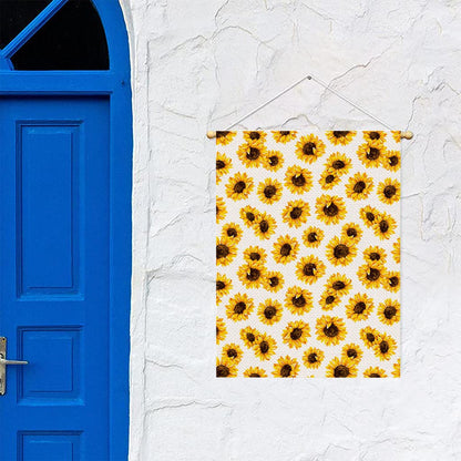 Sunflower Polka Dot Pattern Print Garden Flag