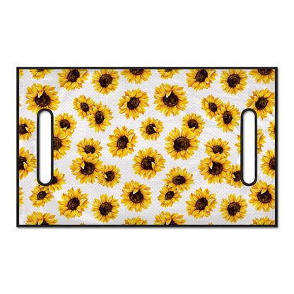Sunflower Polka Dot Pattern Print Golf Cart Seat Cover