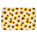Sunflower Polka Dot Pattern Print Indoor Door Mat