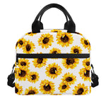 Sunflower Polka Dot Pattern Print Insulated Lunch Bag