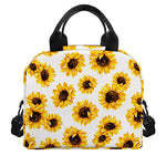 Sunflower Polka Dot Pattern Print Insulated Lunch Bag