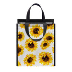 Sunflower Polka Dot Pattern Print Insulated Lunch Tote