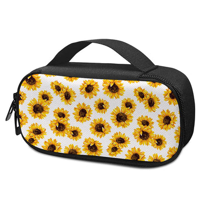 Sunflower Polka Dot Pattern Print Insulin Cooler Travel Case