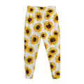 Sunflower Polka Dot Pattern Print Jogger Pants