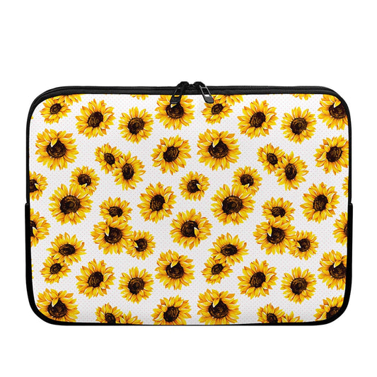 Sunflower Polka Dot Pattern Print Laptop Sleeve