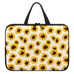 Sunflower Polka Dot Pattern Print Laptop Sleeve With Handle