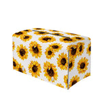 Sunflower Polka Dot Pattern Print Leather Tissue Box Cover