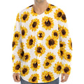 Sunflower Polka Dot Pattern Print Long Sleeve Baseball Jersey