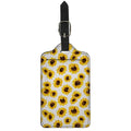 Sunflower Polka Dot Pattern Print Luggage Tag
