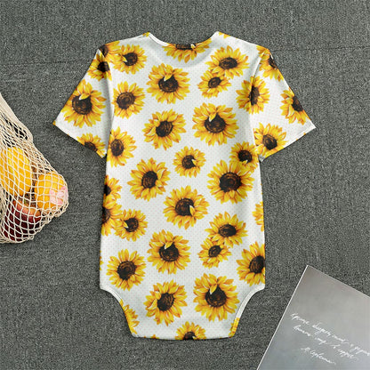 Sunflower Polka Dot Pattern Print Men's Bodysuit