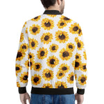 Sunflower Polka Dot Pattern Print Men's Bomber Jacket
