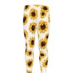 Sunflower Polka Dot Pattern Print Men's leggings