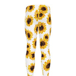 Sunflower Polka Dot Pattern Print Men's leggings