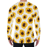Sunflower Polka Dot Pattern Print Men's Long Sleeve T-Shirt