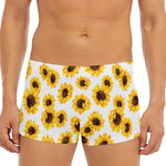 Sunflower Polka Dot Pattern Print Men's Short Boxer Briefs