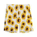 Sunflower Polka Dot Pattern Print Men's Sports Shorts
