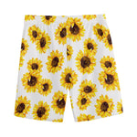 Sunflower Polka Dot Pattern Print Men's Sports Shorts