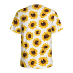 Sunflower Polka Dot Pattern Print Men's Sports T-Shirt