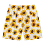 Sunflower Polka Dot Pattern Print Men's Swim Trunks