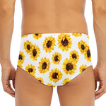 Sunflower Polka Dot Pattern Print Men's Triangle Swim Briefs
