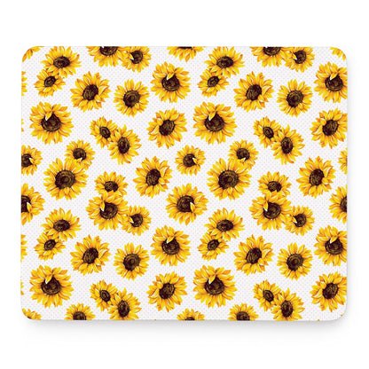 Sunflower Polka Dot Pattern Print Mouse Pad