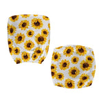 Sunflower Polka Dot Pattern Print Office Chair Cover