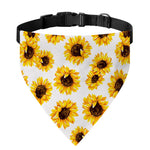 Sunflower Polka Dot Pattern Print Over The Collar Dog Bandana