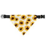 Sunflower Polka Dot Pattern Print Over The Collar Dog Bandana