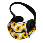 Sunflower Polka Dot Pattern Print Pet Sling Carrier