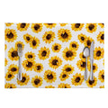 Sunflower Polka Dot Pattern Print Placemat