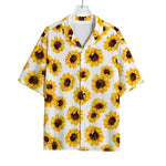 Sunflower Polka Dot Pattern Print Rayon Hawaiian Shirt