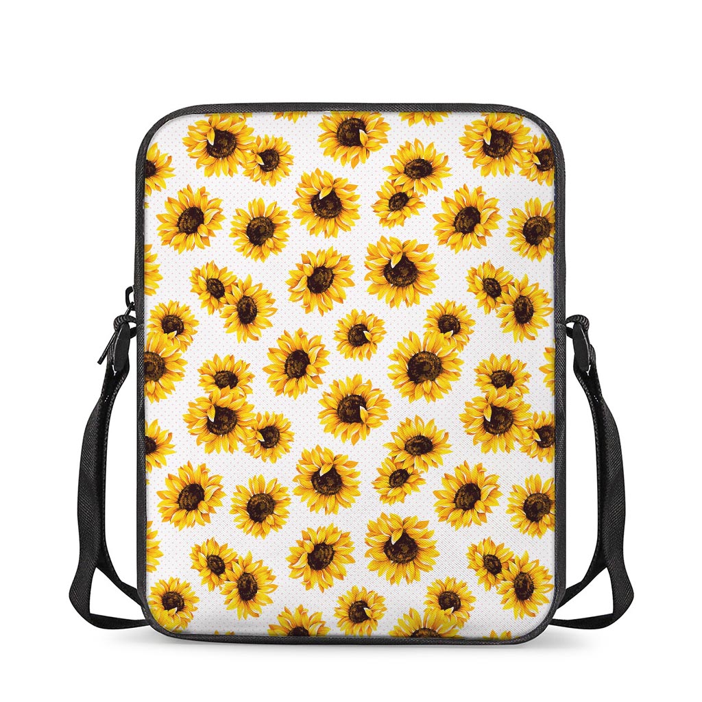 Sunflower Polka Dot Pattern Print Rectangular Crossbody Bag