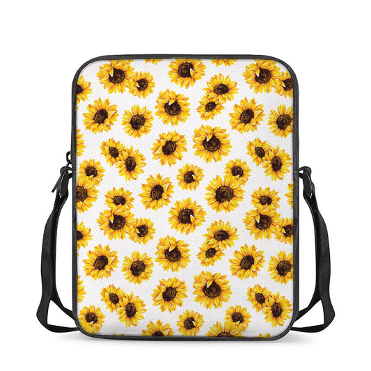 Sunflower Polka Dot Pattern Print Rectangular Crossbody Bag