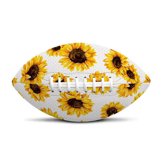 Sunflower Polka Dot Pattern Print Rugby Ball