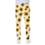 Sunflower Polka Dot Pattern Print Scuba Joggers