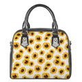 Sunflower Polka Dot Pattern Print Shoulder Handbag