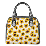 Sunflower Polka Dot Pattern Print Shoulder Handbag