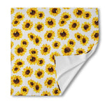 Sunflower Polka Dot Pattern Print Silk Bandana