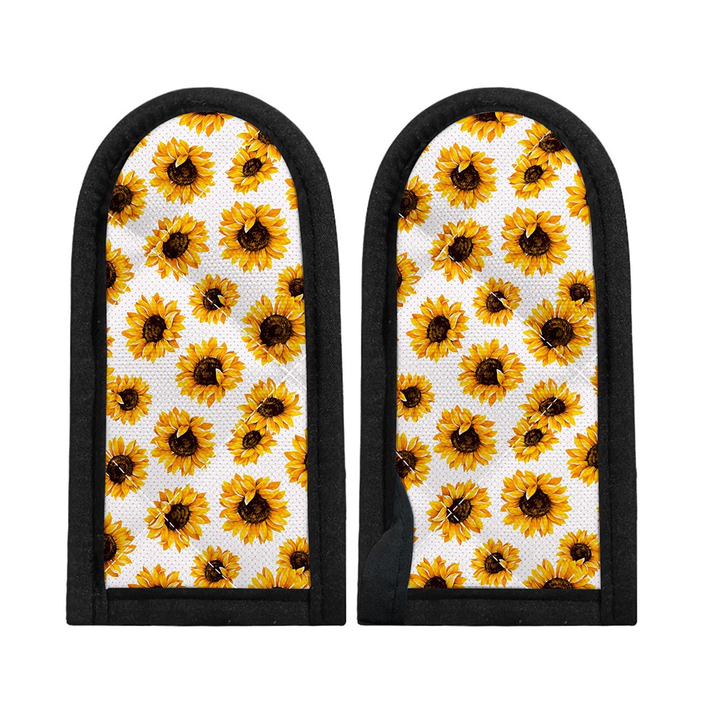 Sunflower Polka Dot Pattern Print Skillet Handle Cover