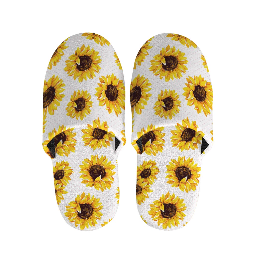 Sunflower Polka Dot Pattern Print Slippers
