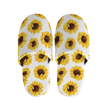 Sunflower Polka Dot Pattern Print Slippers
