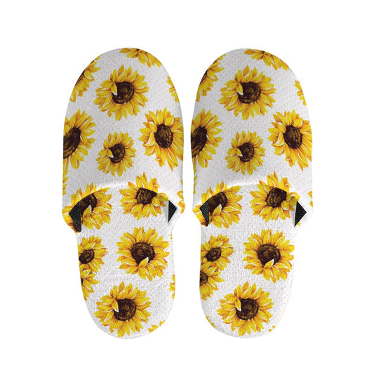 Sunflower Polka Dot Pattern Print Slippers