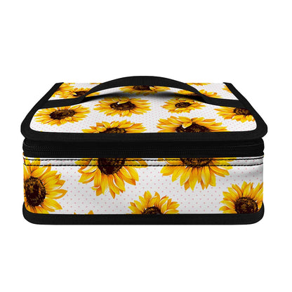 Sunflower Polka Dot Pattern Print Small Lunch Bag