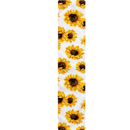 Sunflower Polka Dot Pattern Print Table Runner