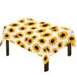 Sunflower Polka Dot Pattern Print Tablecloth