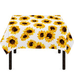 Sunflower Polka Dot Pattern Print Tablecloth