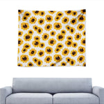 Sunflower Polka Dot Pattern Print Tapestry