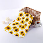 Sunflower Polka Dot Pattern Print Towel